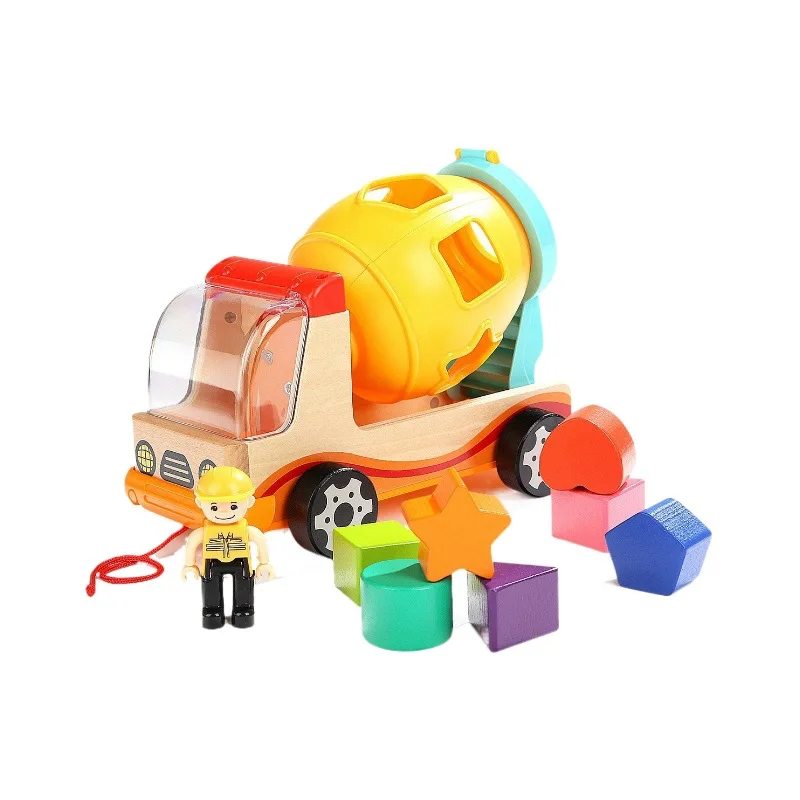 Puzzle Smontaggio Dado Veicolo da costruzione Montessori Giocattoli educativi in legno Giocattolo sensoriale Blocchi di costruzione Accessori Giocattoli matematici