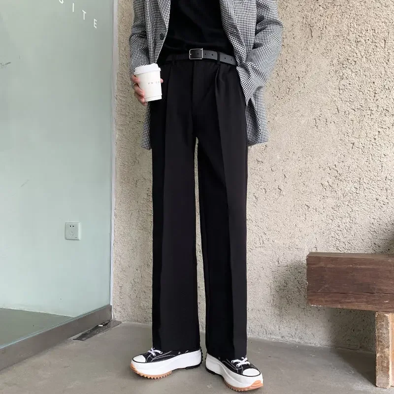 

New Autumn and Winter Styles of Men's Korean Style Trendy Loose Fitting Student Straight Leg Wide Leg Casual Suit Pants