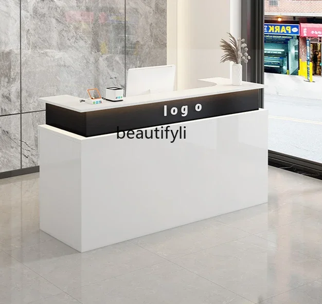 Cashier, front desk, light luxury high-end clothing store, convenience store, beauty salon store, small reception desk