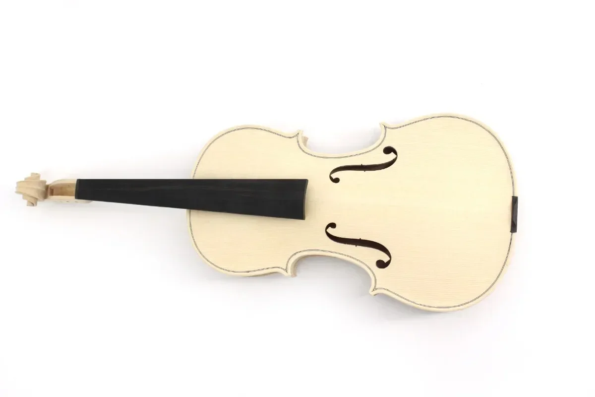 Manufacturer production direct sales violin pattern white billet violin work in progress including ebony accessories
