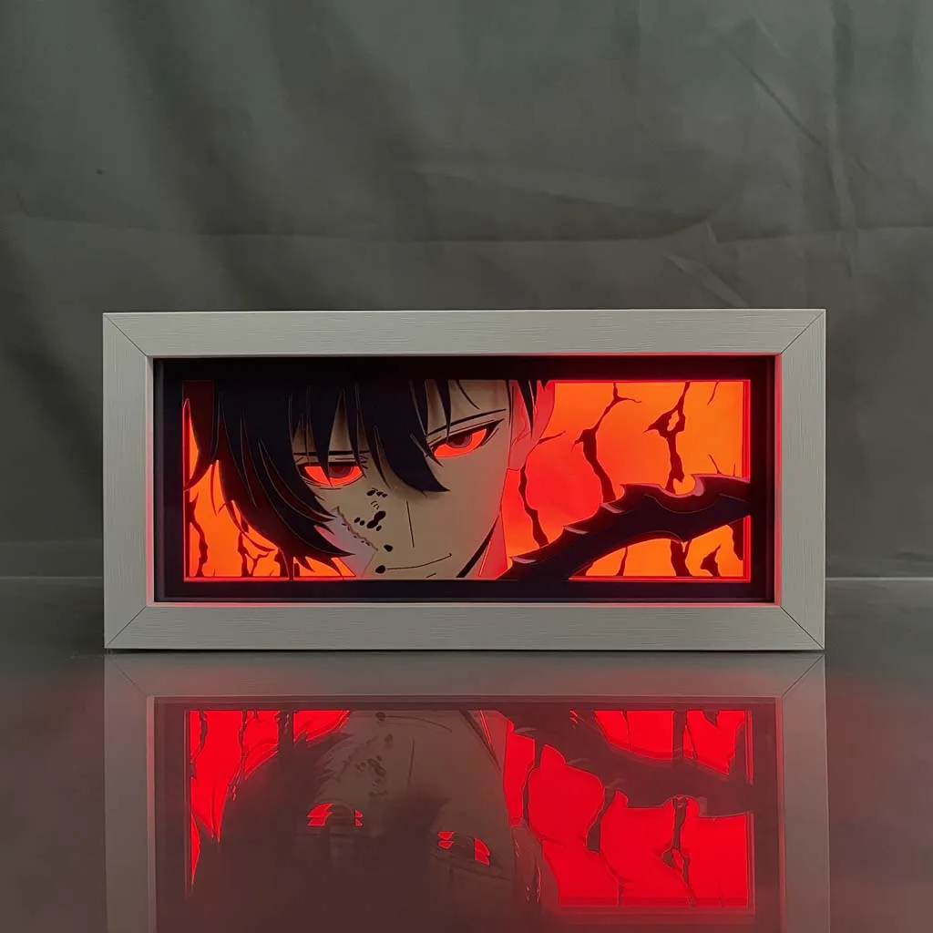 Caja de luz de Anime Sung Jin Woo de nivelación individual para decoración de dormitorio, escritorio, caja de luz de Manga, regalo de cumpleaños