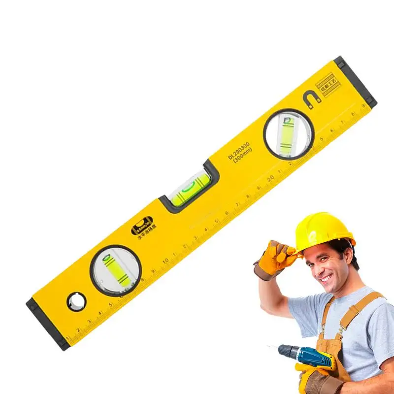 Portable Metal Ruler Accurate Magnetic Level Ruler Portable Measuring Tool For Woodworking Multifunctional Horizontal Ruler For