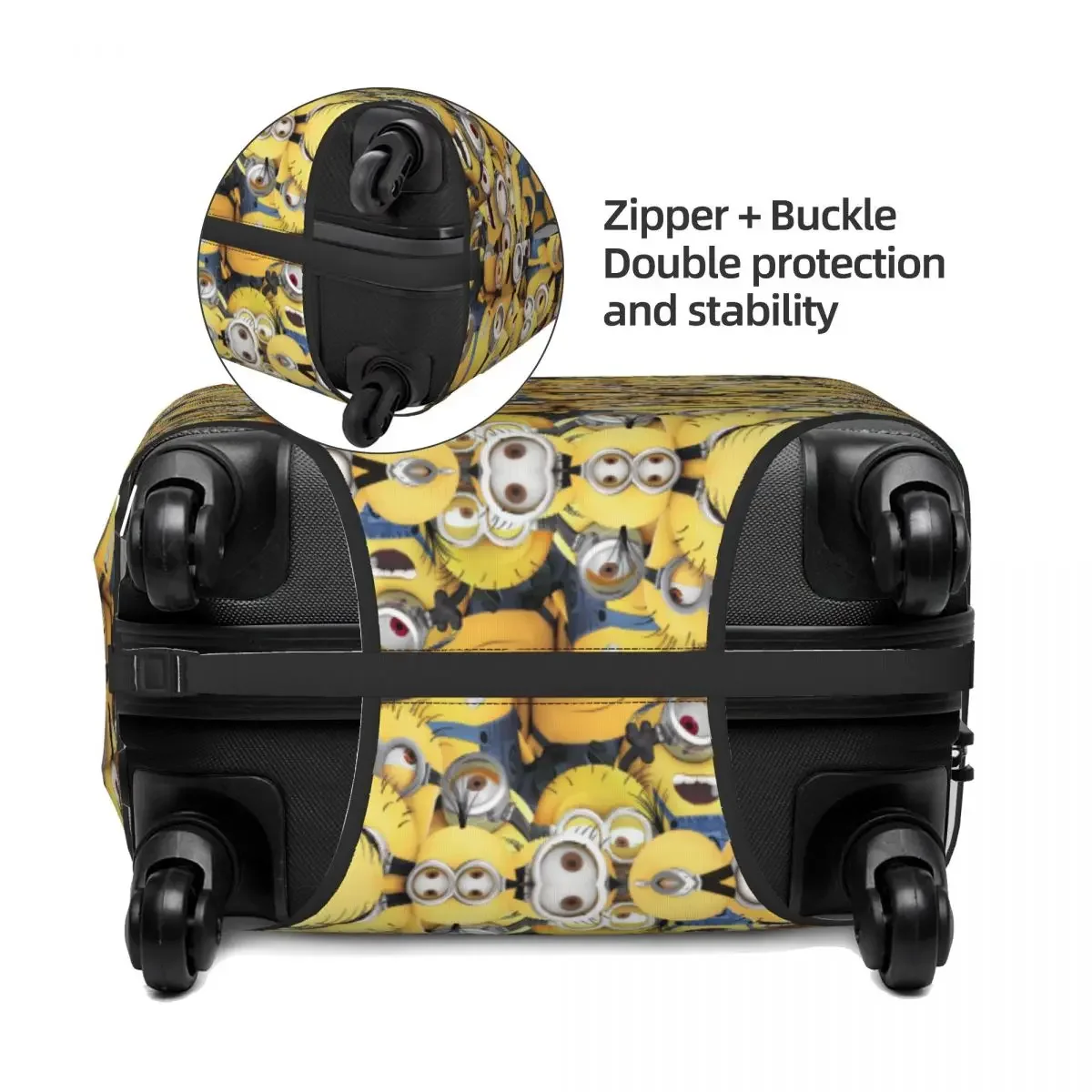 Juste de valise personnalisée Minions, housses de bagages lavables, protecteur pour 18-32 po