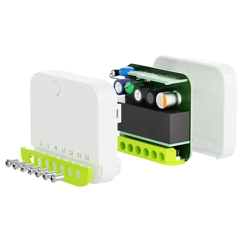 

Умный выключатель BAAR-MINI-ZB2GS MINI DUO на 2 клавиши с поддержкой Zigbee, требует внешнего выключателя, Zigbee, компактный и безопасный, для управления двумя нагрузками