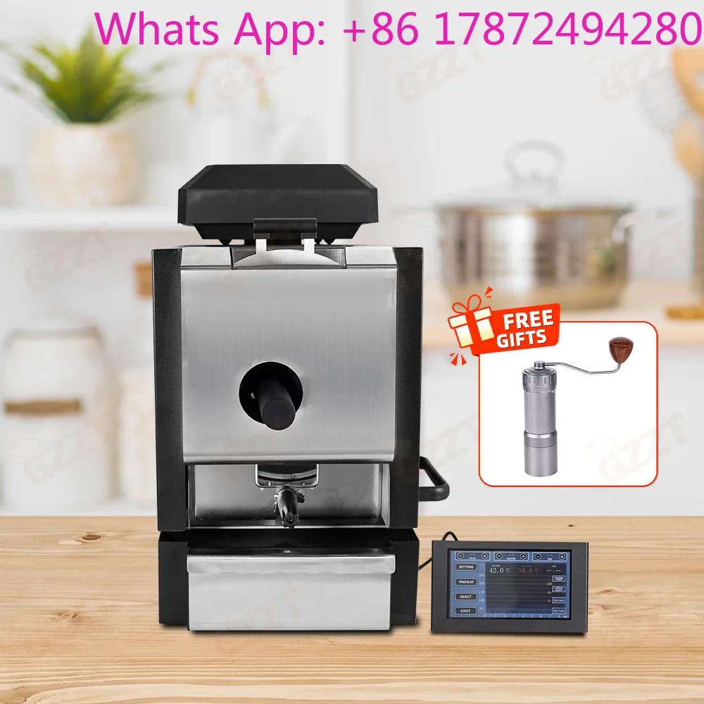 Home Coffee Bean Roasters Roasting Equipment 304 Stainless Steel Drum 500G Capacity Electric Coffee Roaster 7 Inch Touch Screen