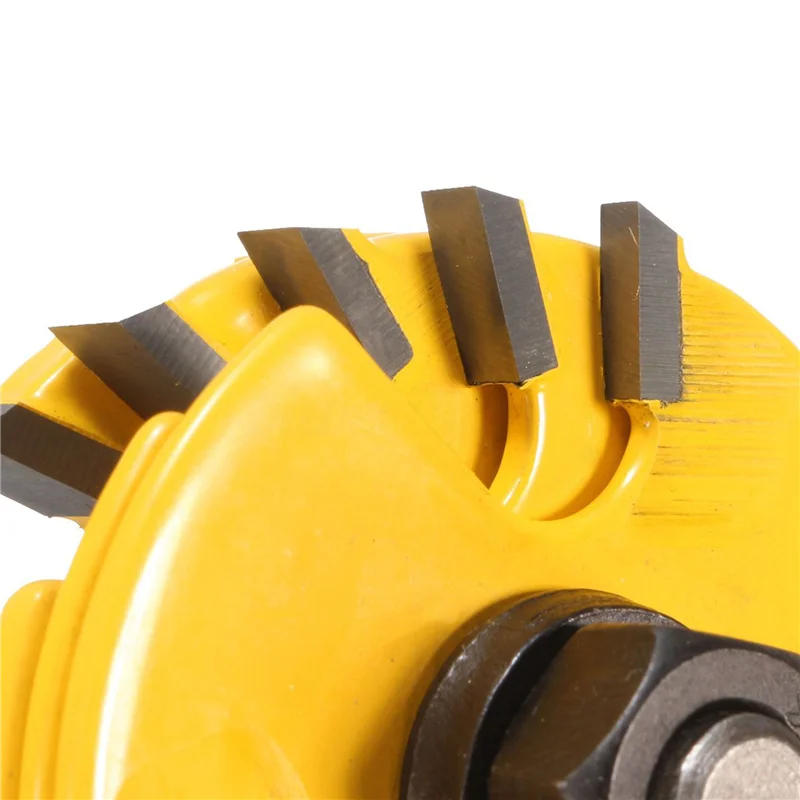 A008 4 pezzi taglierina per scanalature punta per router a 3 ali utensile per la lavorazione del legno regolabile con gambo da 1/2 e 1/4 di pollice