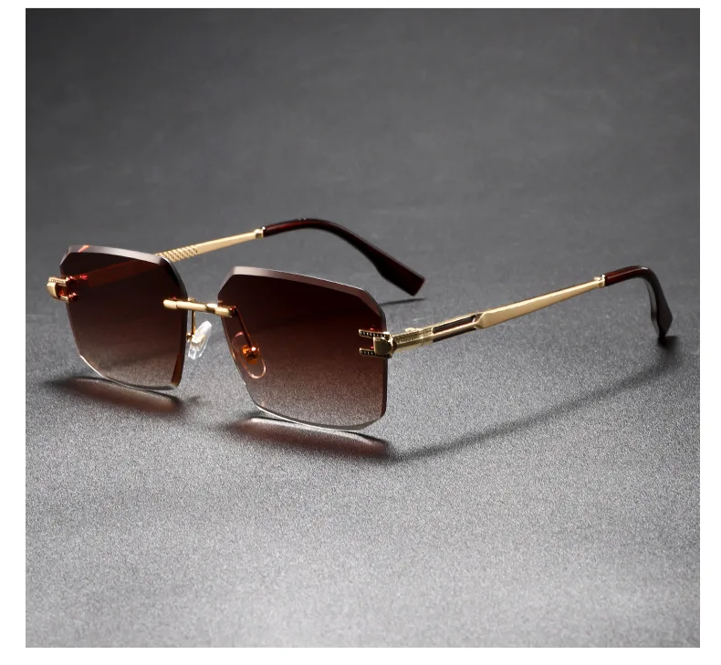 Neue Mann Sonnenbrille Frau UV400 Quadratische Brillen Mode Vielseitige Trend Shades Hohe Qualität Randlose Sonnenbrillen Unisex Outdoor Sport – Detail 10