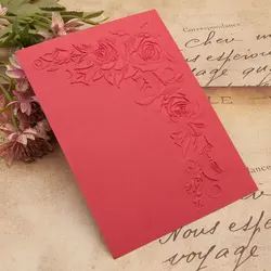 3D Rose Embossing Folders Flower DIY Plastic Embossed Files for Card Making Template Scrapbooking Background Decoration Craft