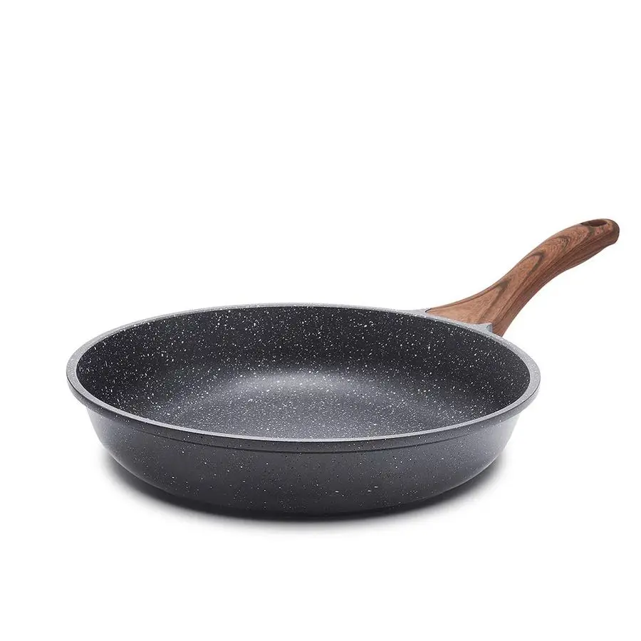 

12.5 Inch Nonstick Frying Pan Skillet, Swiss Granite Coating Omelette Pan, Healthy Stone Cookware, PFOA Free