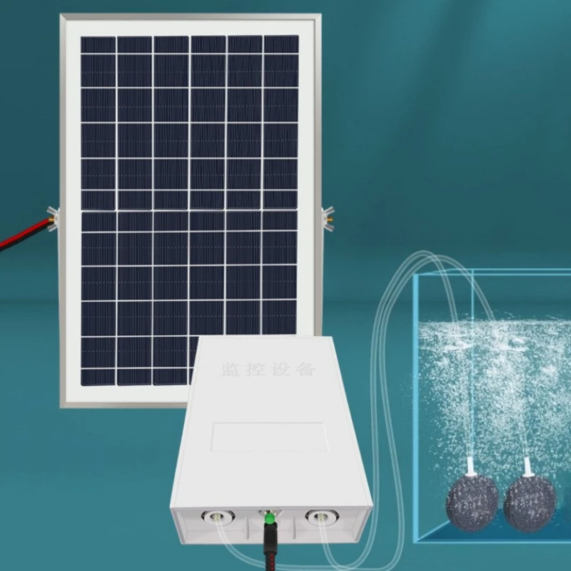 New Solar Oxygen Pump Fish Pond Outdoor Fish Tank Air Pump Aquarium Rechargeable Oxygenate Pump Outdoor Pond Oxygen Water Pumps view 3