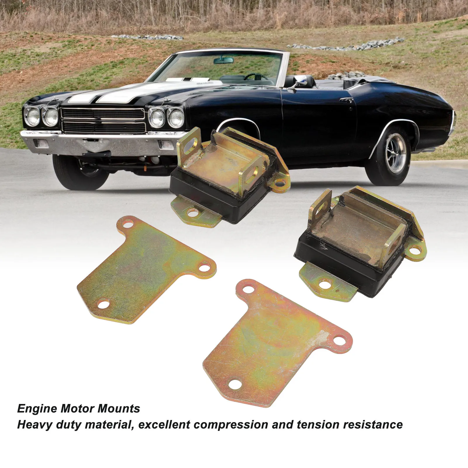 Engine Motor Bracket Reduce Vibration Wear Resistant Engine Motor Mounts High Strength Easy Installation for 283 305 327 350