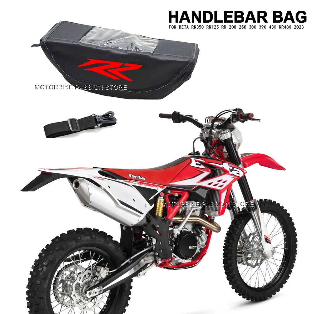 for Beta RR350 RR125 RR 200 250 300 390 430 RR480 2023 Handlebar Bag Sports Motorcycle Steering Wheel Navigation Bag Waterproof