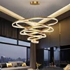 Anillo de luces led para decoración del hogar, lámparas colgantes modernas para sala de estar, comedor, iluminación interior 6