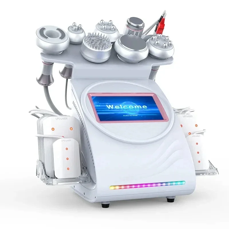 New 9 in 1 80K Ultrasonic Cavitation Slimming Machine Loss Weight Vacuum Radio Frequency Skin Tightening Body Sculpting Machine