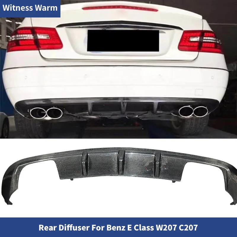 Carbon Fiber Car Rear Diffuser Lip Spoiler for Mercedes Benz W207 C207 Coupe 2 Door Amg Style Standard Bumper 2010-2013 Frp