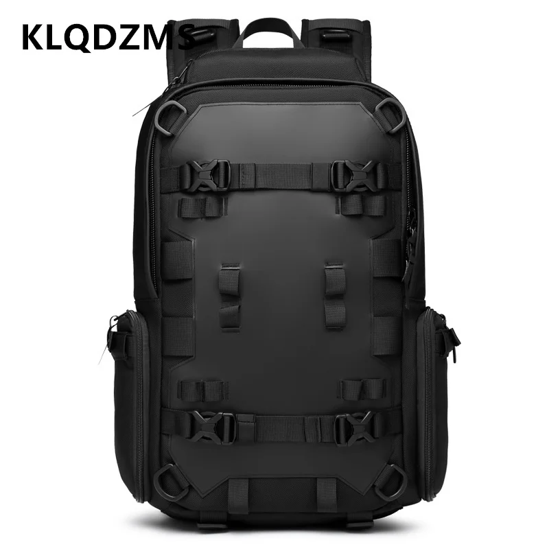 KLQDZMS Wear-resistant Backpack Men's Outdoor Sports Lightweight Shoulder Bag Oxford Multifunctional Laptop Travel Schoolbag