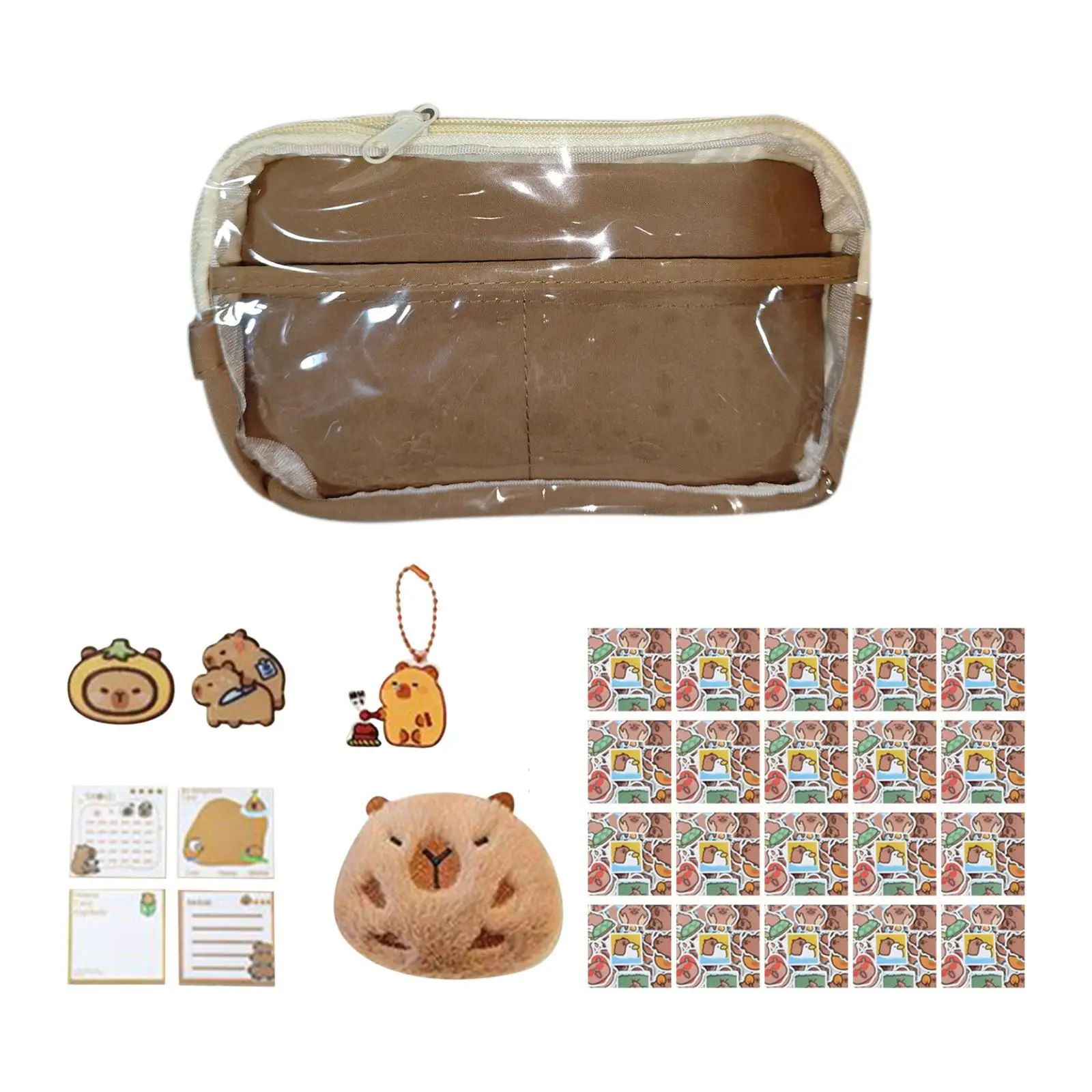 Capybara Pencil Case Portable Container Pencil Box for Teens Girls Children