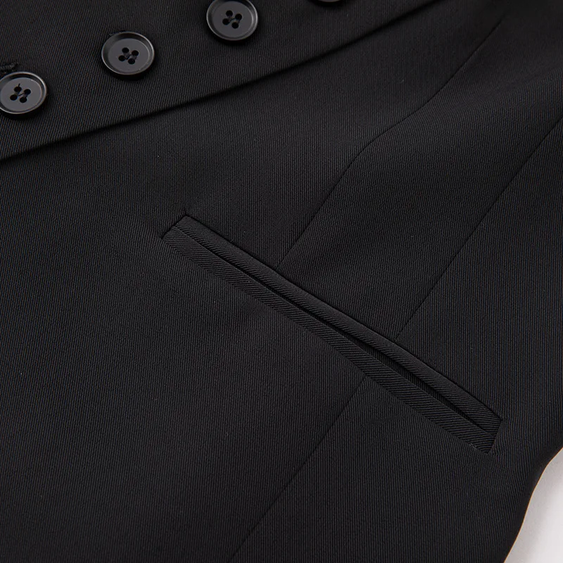 Dames slim fit gilet Svel bovenkleding pakvest Street Sle ort lengte enkele knoop V-Ne nieuw polyester