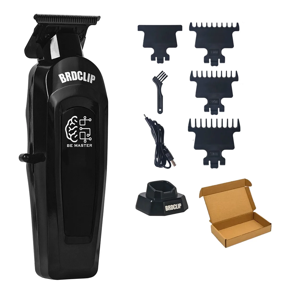 BRDCLIP BRD9615 9000PRM Professioneller Herren-Haarschneider, Friseur-Finish, elektrischer Haarschneider, DLC, blaue Klinge, Haarschneidemaschine