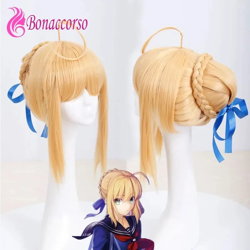 

Сабля ФтэГО Косплей Парик С Стайлингом Синтетический Короткий Прямой Парик Король Артур Аниме Коэр Милая Девушка Высокое Качество Парик Хэллоуина