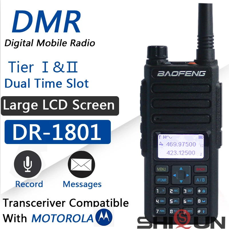 Baofeng Двухдиапазонная Цифровая/аналоговая Радиостанция Dmr Портативная Рация С Дальним Радиусом Укв/увч 136-174 Мгц/400-470...