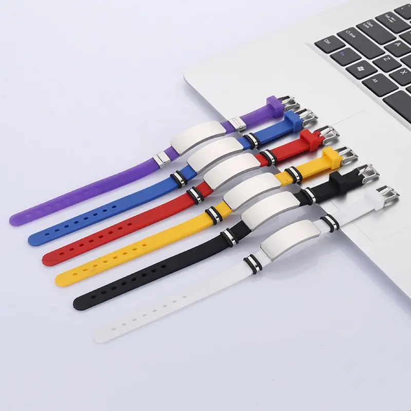 10pcs 25cm Personalized Stainless steel Basketball Sports Bracelets Silicone Charm Bracelets Fashionable Jewelry Accessories