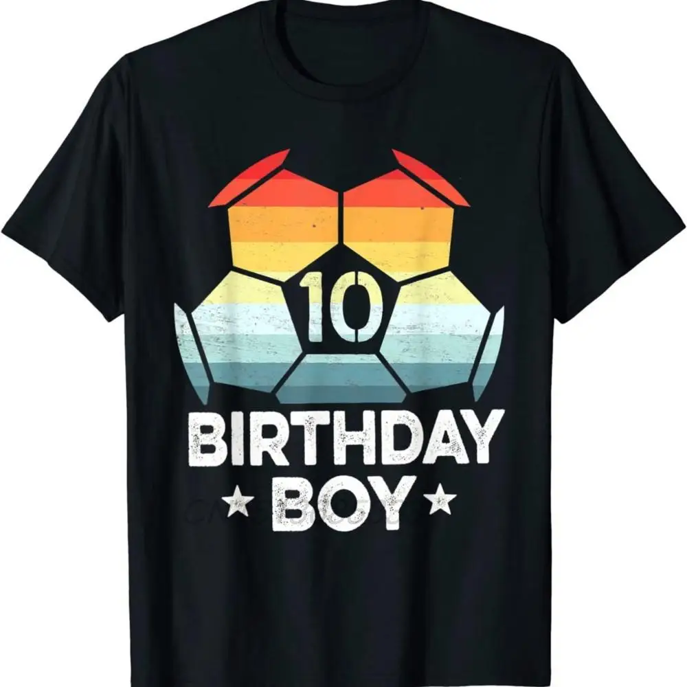 10 Year Old Soccer Player Gifts 10th Birthday Men T Shirts The Goal-father Dad Goalkeeper Man Vintage Cotton Top Shirts Clothing