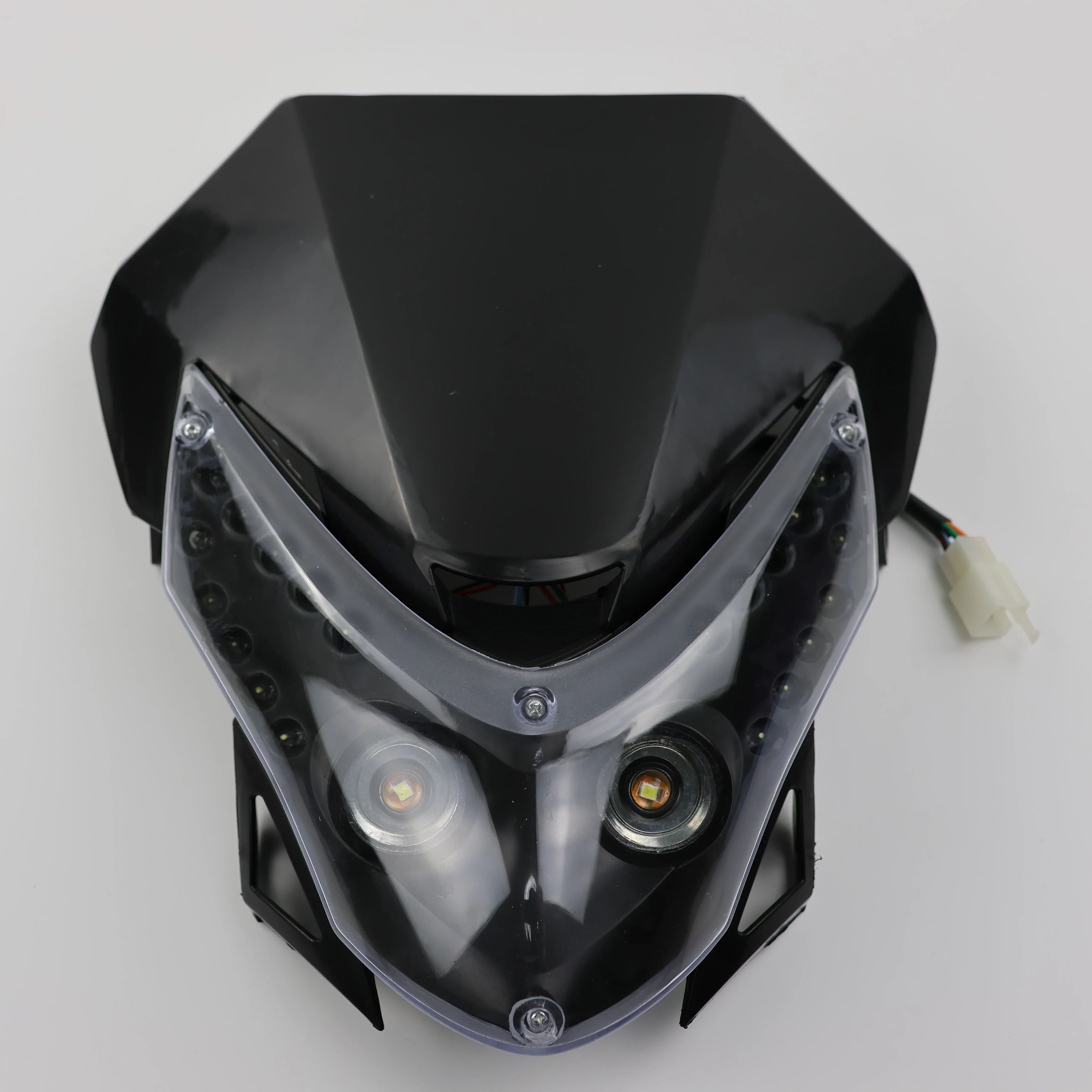 LING QI Universal 12V 35W Motorcycle Headlight LED Vision Front Headlamp Fairing For Almost Motorcycle Dirt Pit Bike