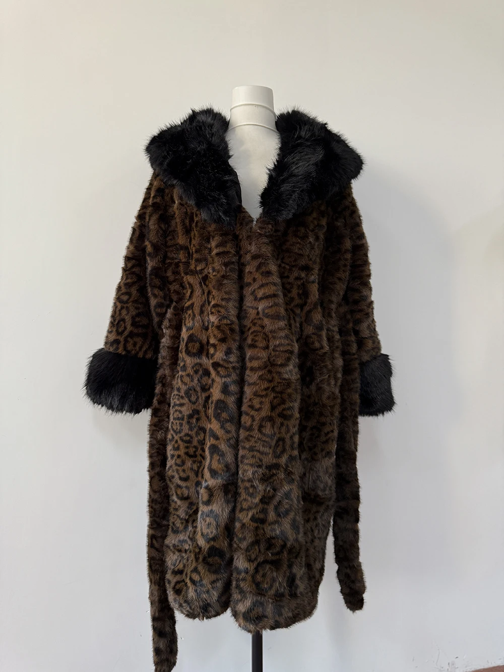 Leopard-print Padded with Fox Fur Jaqueta Feminina Inverno Fashion Streetwear Casaco Feminino Long Warm Winter Coat Women