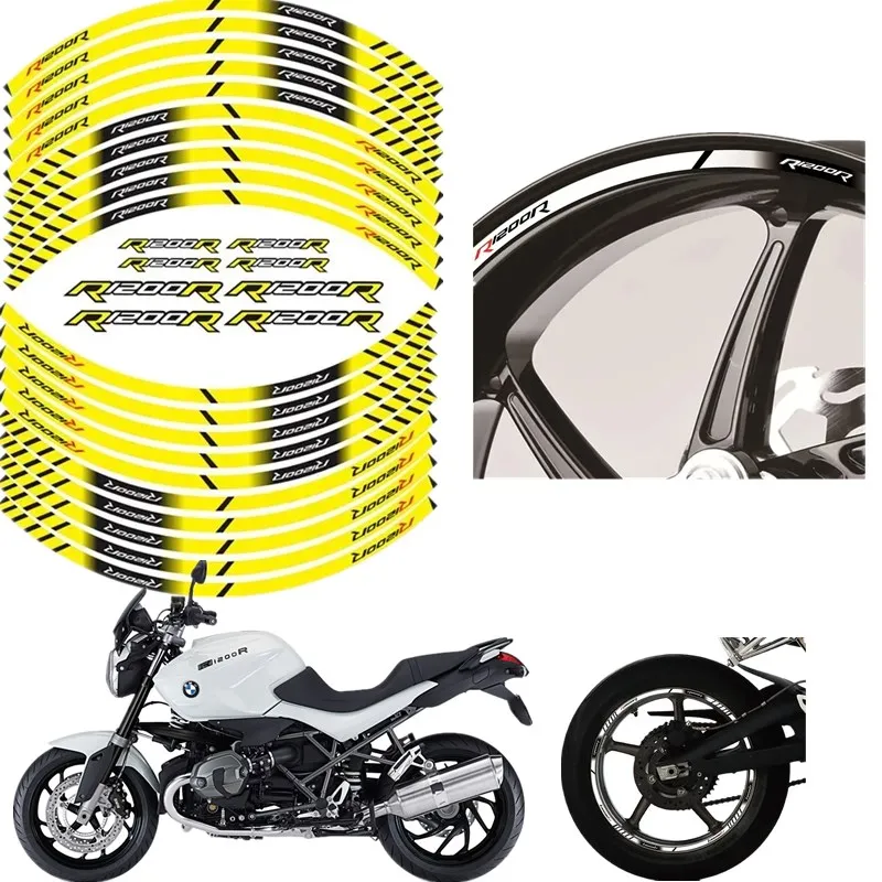 FOR BMW R1200R Motorcycle Parts Contour Wheel Decoration Decal Sticker - 4