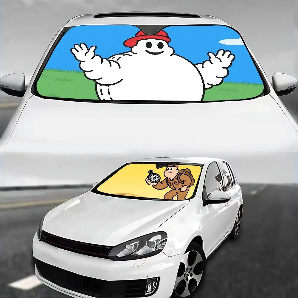 Т-образные шины M-Mic-hel-inS, автомобильные солнцезащитные шторы 130x70 см, автомобильный солнцезащитный козырек, крышка лобового стекла, защита от ультрафиолета, автомобильный козырек, аксессуары для автомобилей