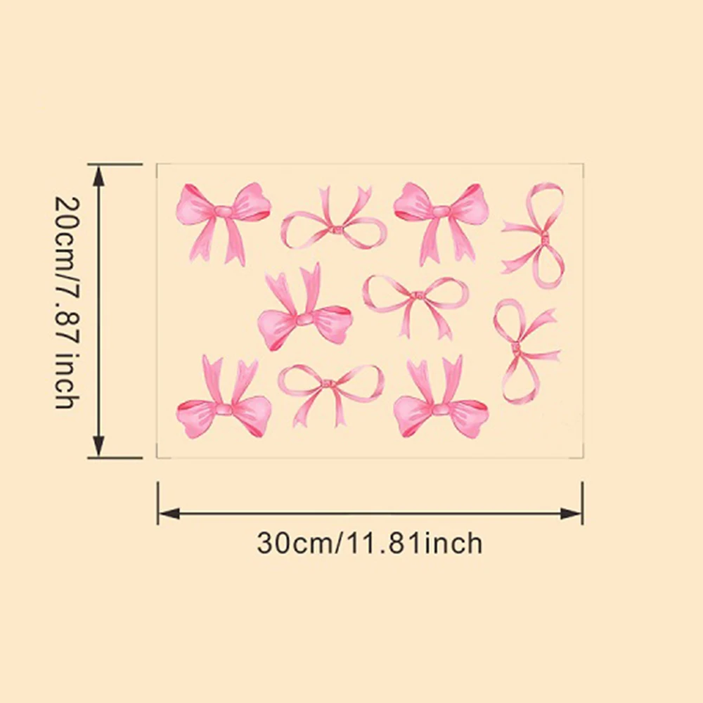 Adesivo Murale Grande Fiocco Rosa 90x30 Cm - Decalcomania In PVC Per Camera Da Letto, Decorazione Estetica