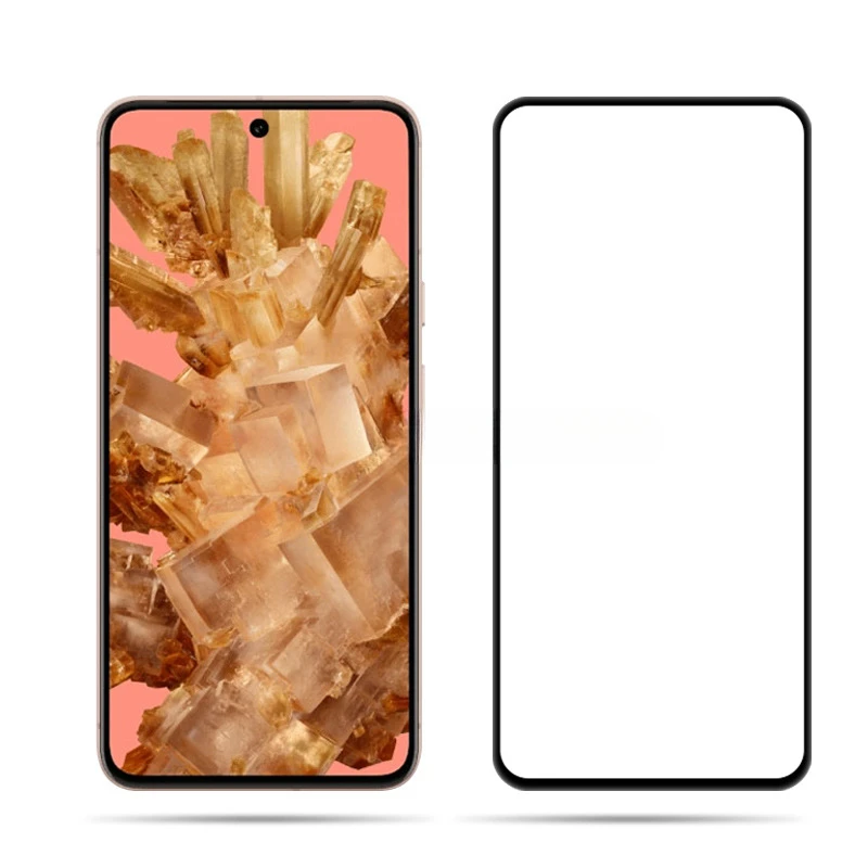 واقي شاشة من الزجاج المقسى شفاف للغاية ، غطاء واقي للحافة السوداء ، جوجل بيكسل 9 برو إكس إل ، 2.5 دي