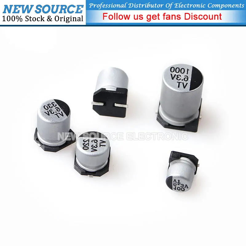 (2~20pcs) 16V 100uf SMD Aluminum Electrolytic Capacitor 6.3v 10V 25V 35V 50V 63V 100V 400V 10 22 47 100 220 330 470 1000 2200 UF