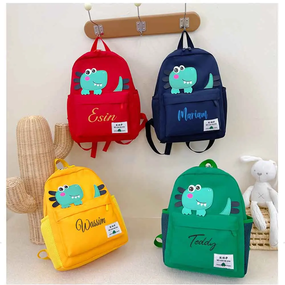New Kindergarten Backpack Embroidered Children's Walking Bag Custom Lightweight Outdoor Diaper Backpack, Unique Name Backpack