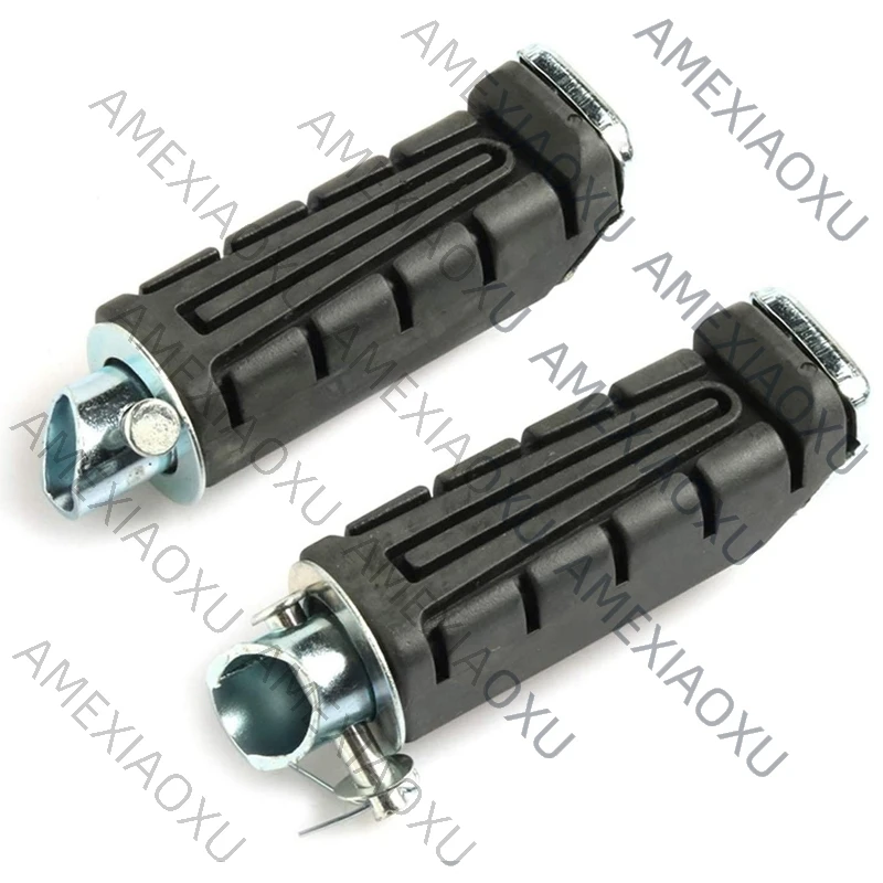 Reposapiés Traseros Negros para Moto, Pedales Izquierdo y Derecho, Puntas de Goma para Motocicleta Yamaha YBR 125 XTZ 125