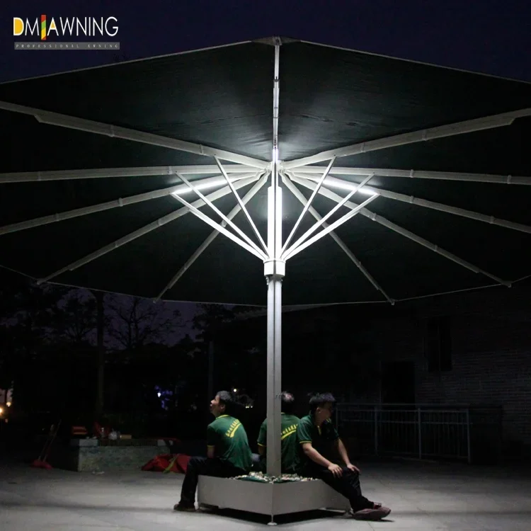 

Outdoor Sunshade Solar LED Light Patio Umbrella,Outdoor Umbrella