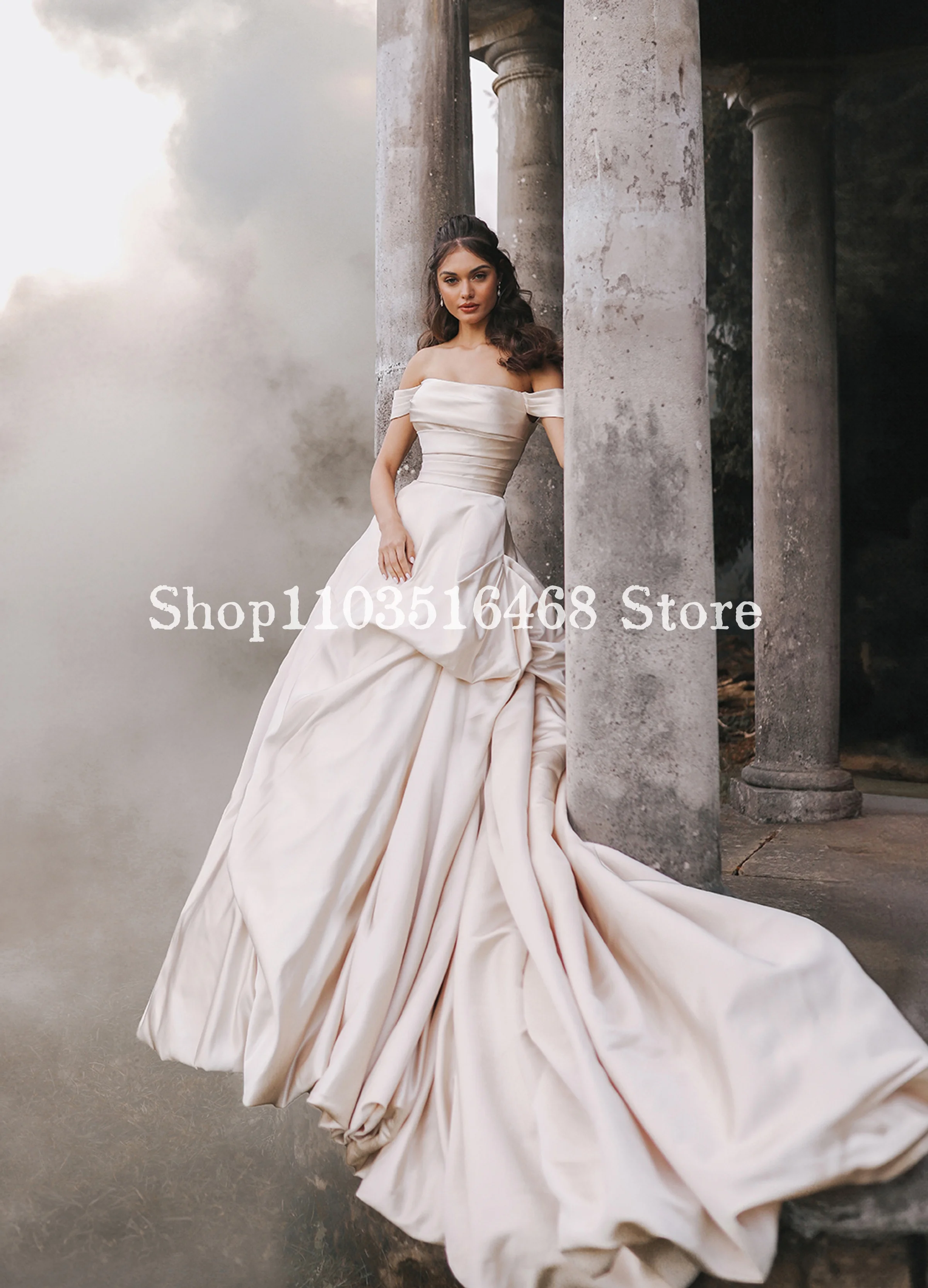 Elegant Wedding 2024 For Women White One Shoulder Bridal Party Dresses Corseted A-Line Couture Long Robes De Soirée