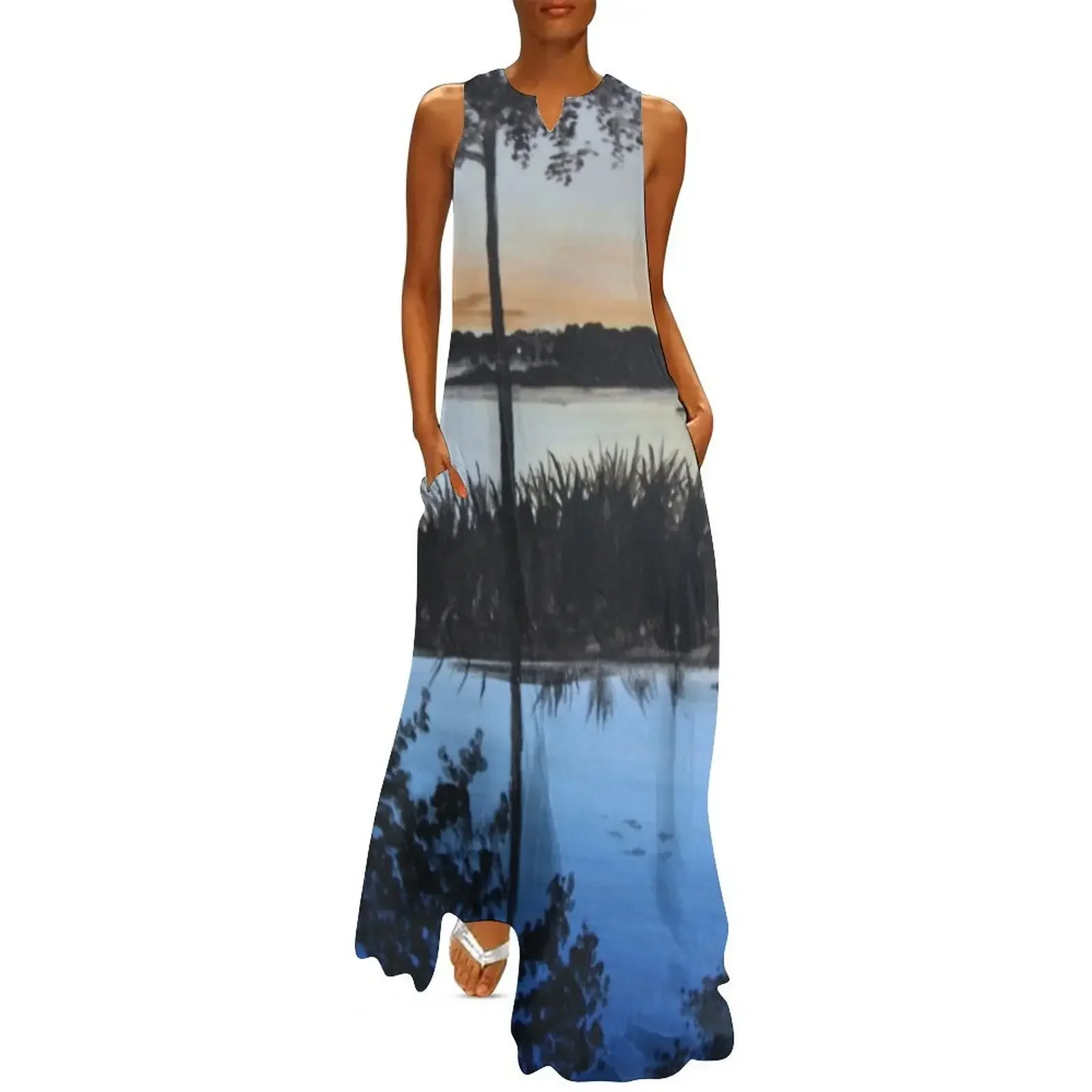 

Lake Reflections Long Dress Female dress Dress women ladies dresses for women 2025 women clothes