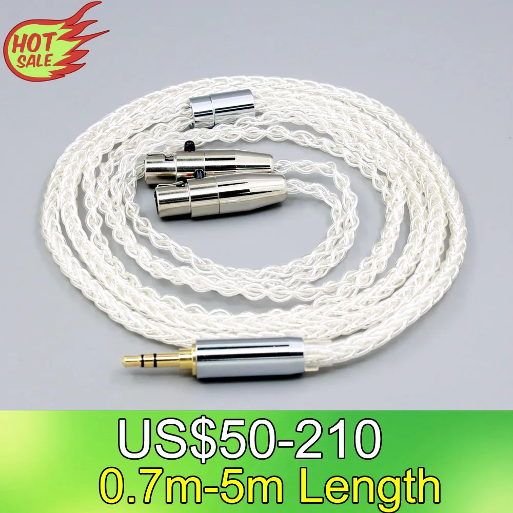 LN008386 8 Core 99% 7n Pure Silver Palladium Earphone Cable For Audeze LCD-3 LCD-2 LCD-X LCD-XC LCD-4z LCD-MX4 Headphone