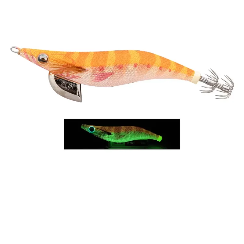 ياماشيتا مضيئة الخشب الروبيان EGI-OH F خطاف صيد على شكل سمكة الصيد الحبار الطعم قارب البحر الصيد إغراء 2/2.5/3/3.5 6.5 جرام/10 جرام/15 جرام/20 جرام