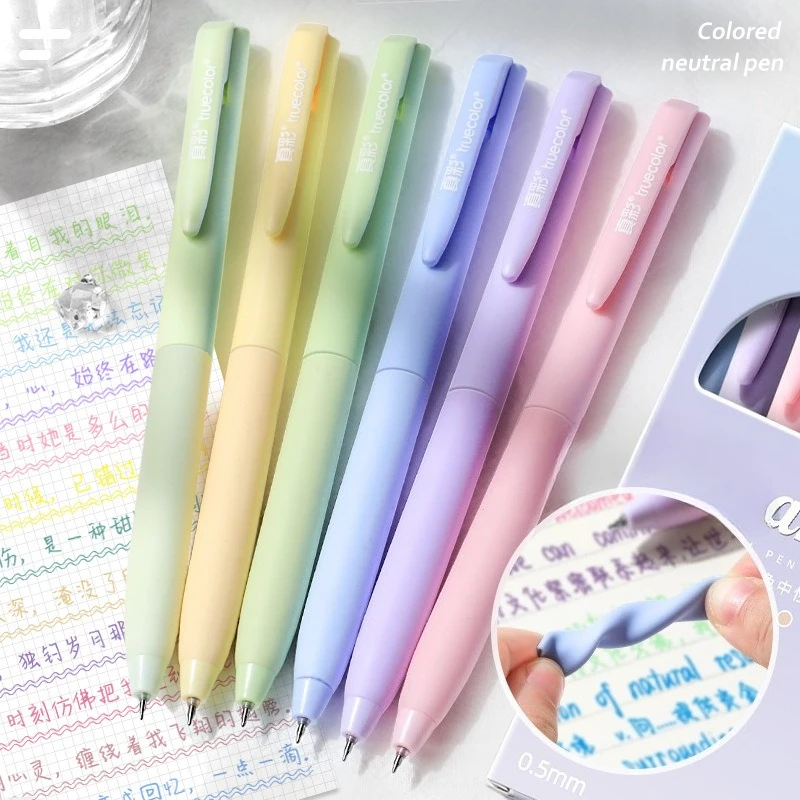 

Цветная гелевая ручка 0,5 мм ST, подарочная наконечник, шариковая ручка, инструмент для письма, цветная чернильная ручка для подписи, подарок для студентов, канцелярские принадлежности, школьные принадлежности Kawai