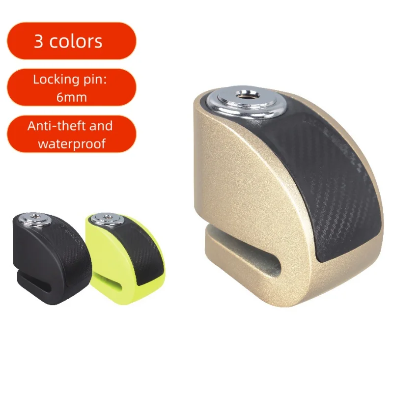 Falante Motorcycle Roulette Zinc Alloy Lock Bicycle Mountain bike stroller Scooter brake Disc Lock Three brass keys view 3