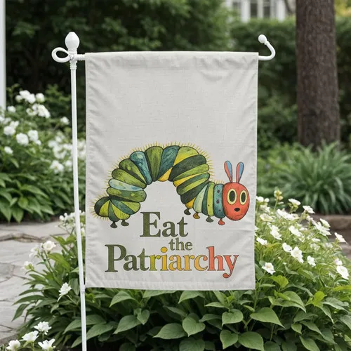 Eat the Patriarchy Garden Flag, Funny Feminist Protest Yard Decor, Retro XXQ