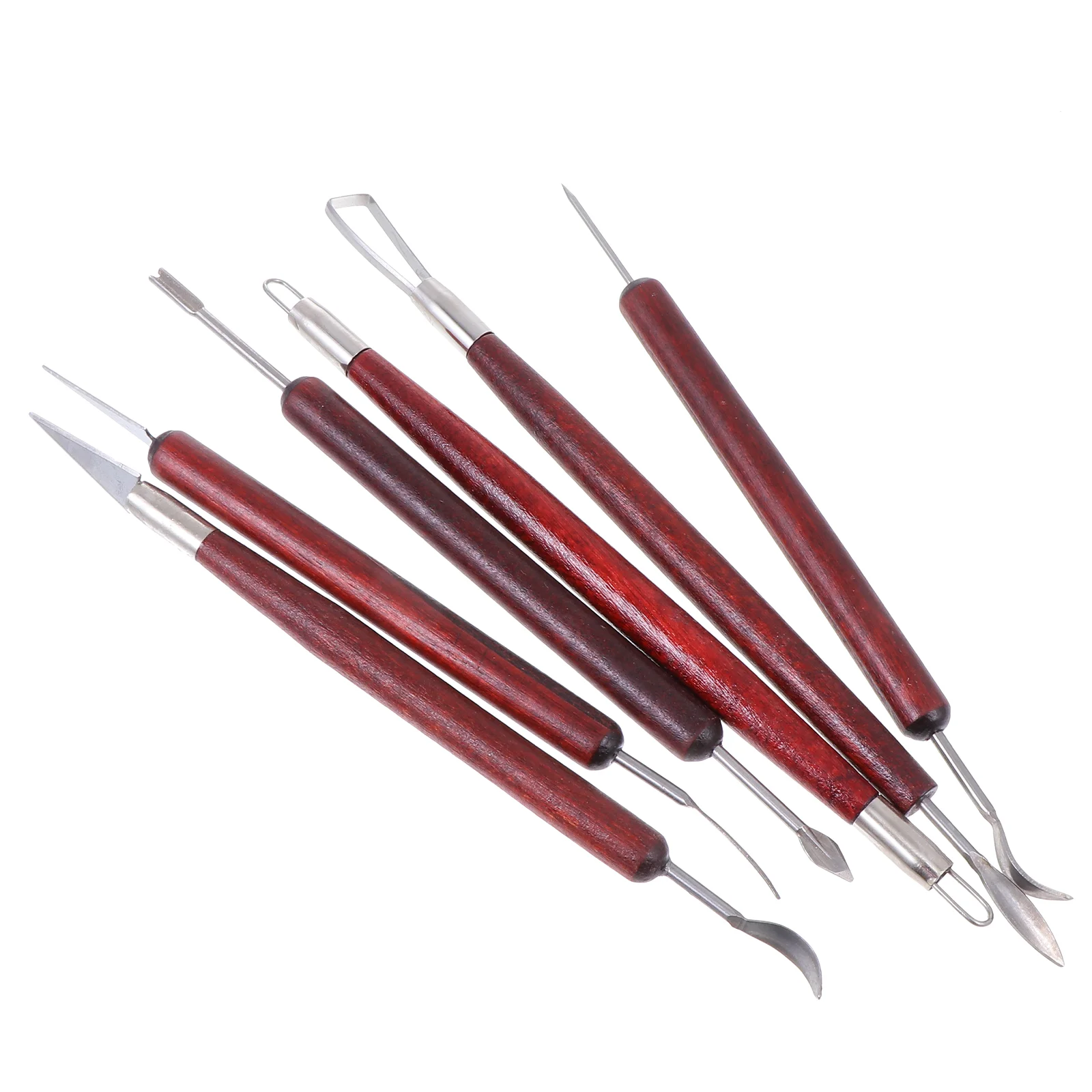 6 Pcs Clay Tools Pottery Modeling Sculpting Kit Scraper Supplies Carving Double Head Polymer Sculpture