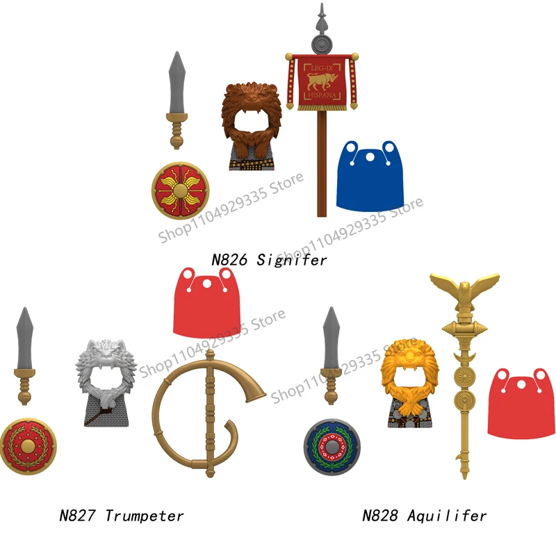 N826 N829 الإمبراطورية الرومانية الفيلق اللبنات فرسان عسكرية القرون الوسطى اكسسوارات المشاة القوس والنشاب ألعاب شخصيات الحركة الصغيرة
