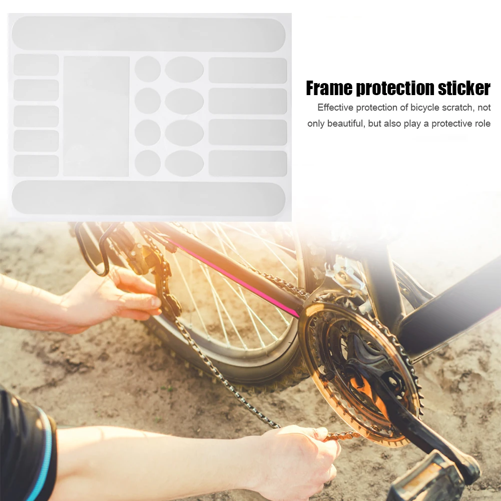 Bicycle Protective Sticker Scratch Resistant Mountain Bike Frame Front Fork Protective Film Chain Frame Safety Tape Protector