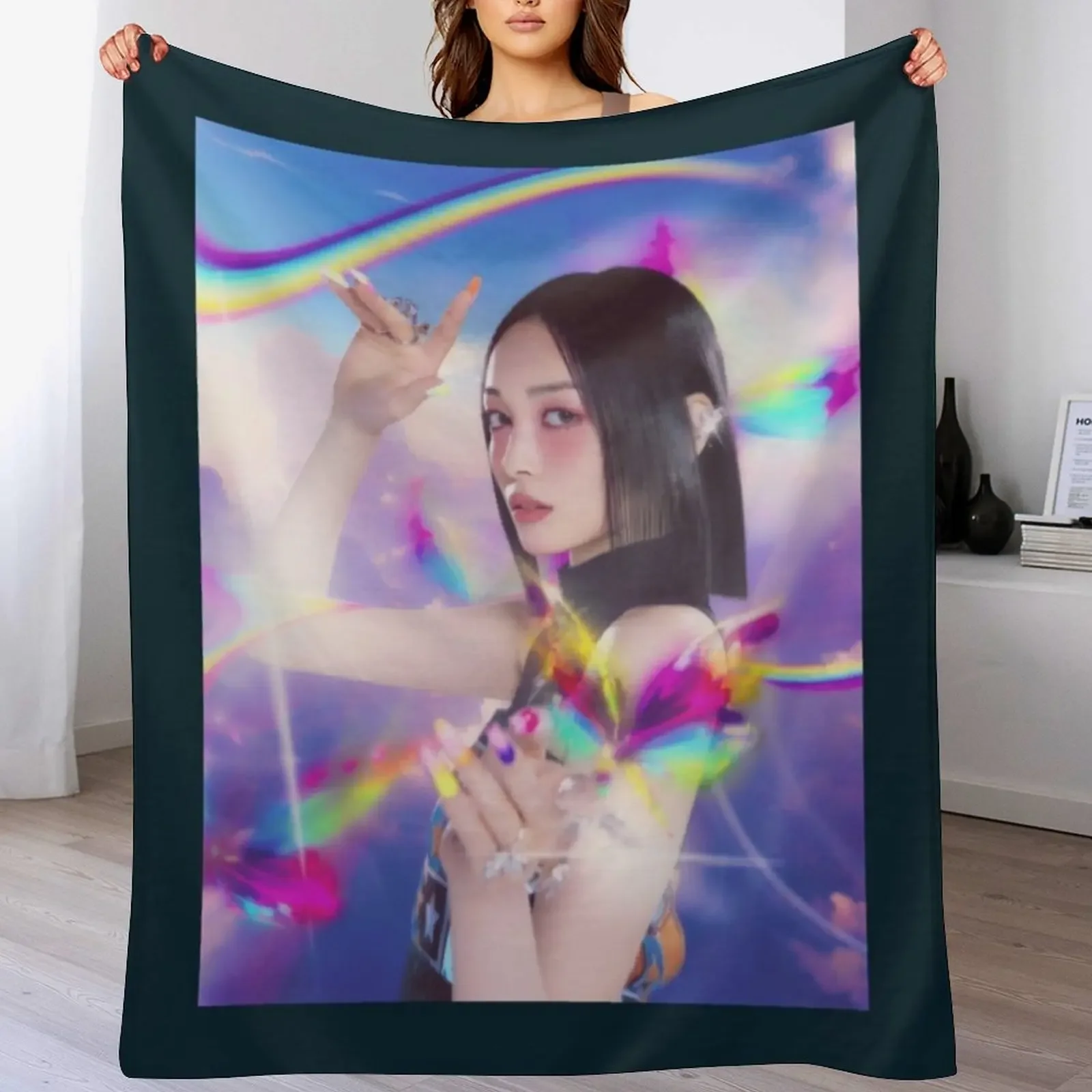 

XG XG XG JURIN - SHOOTING STAR 1 Sticker Throw Blanket Warm Flannel Blanket for Couch Chair Bedroom