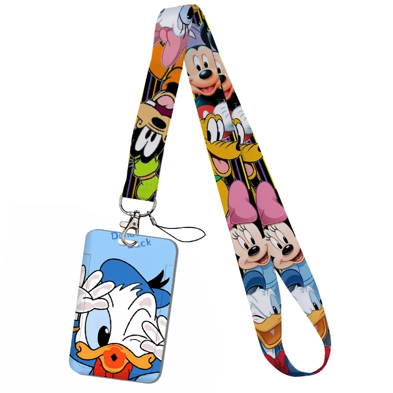 Disney Minnie Mouse POUT Cartoon Couple Keychain Set Student ID Access Card Holder Work Dinner Bust Theme Subways Accessory view 2