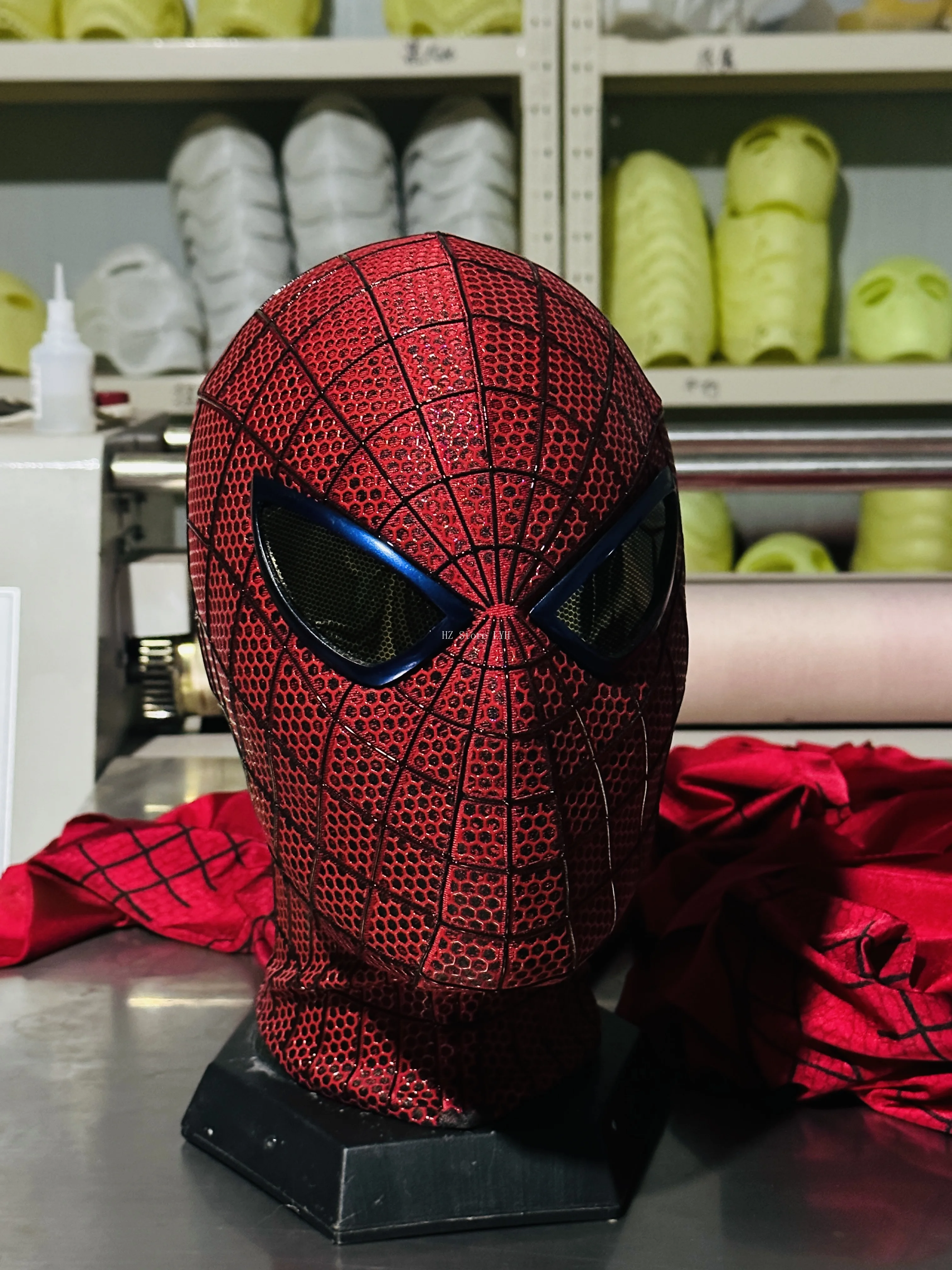 スパイダーマン マスク Spiderman-ケース付きスパイダーマンマスク,磁気顔付き,3D Webs